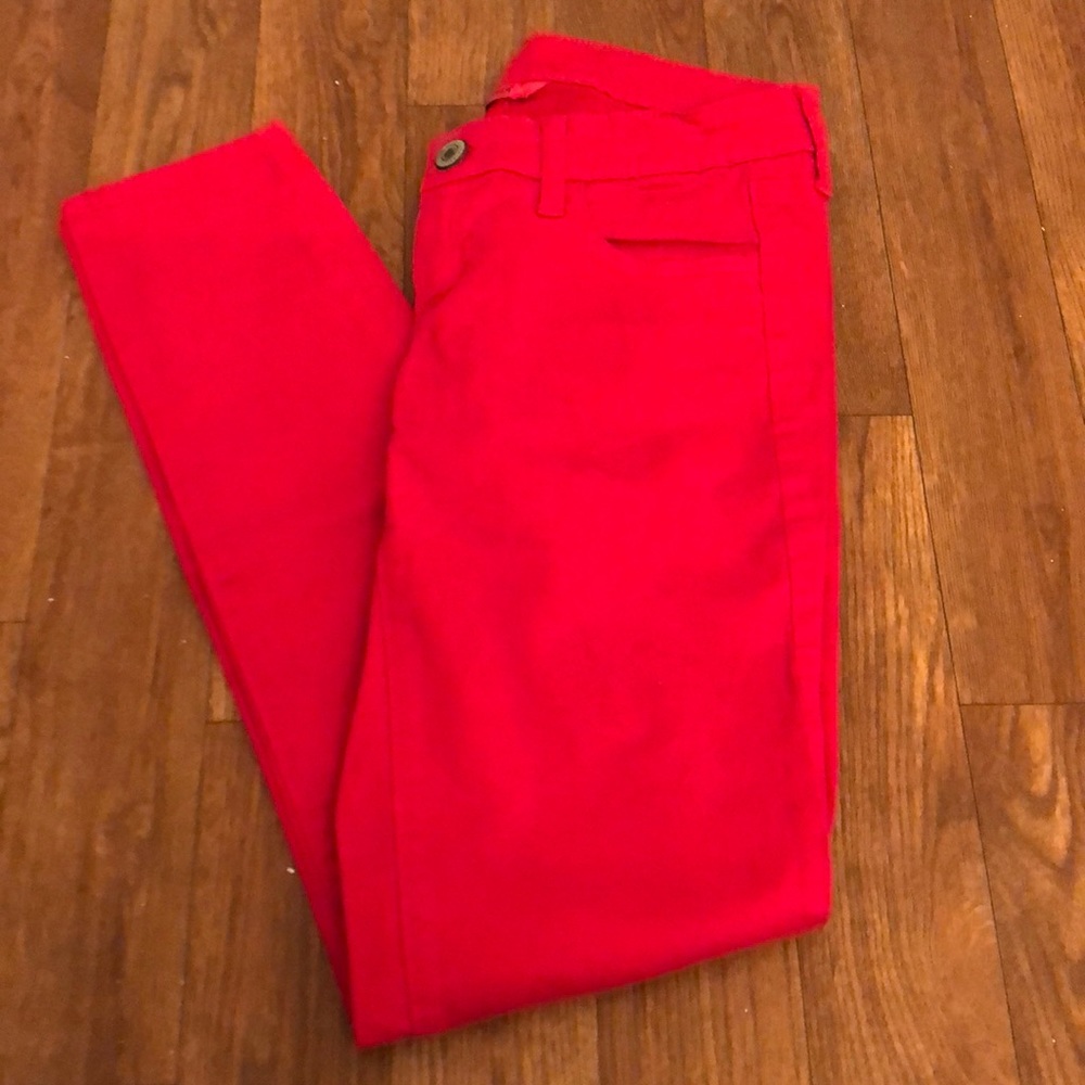 AE red jeggings